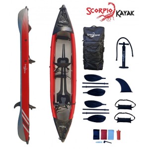 Kajak scorpio ds 410 new zestaw red