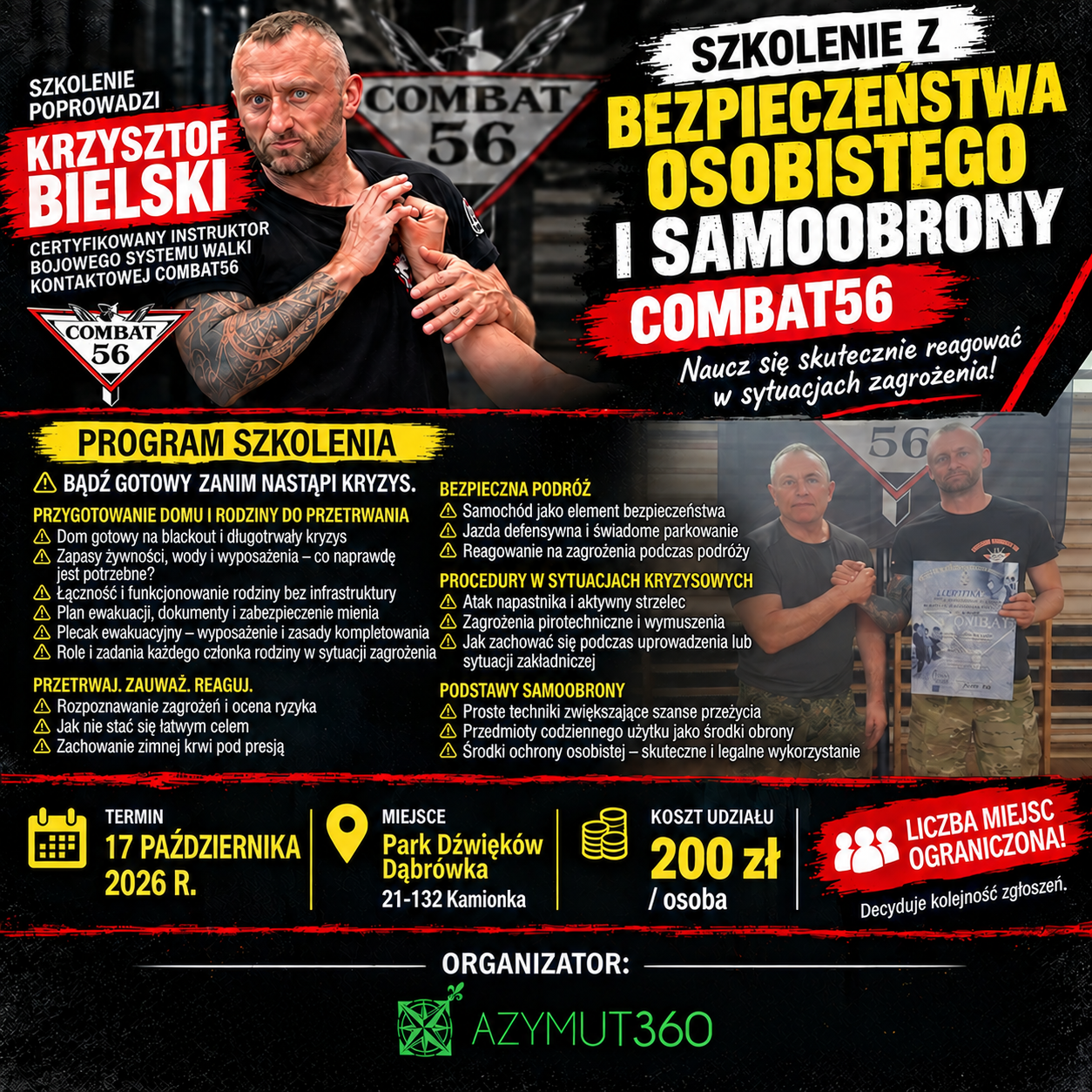 Zapraszamy na szkolenie z bezpieczeństwa osobistego i samoobrony